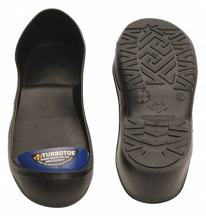 Overshoe, Men, XL, PullOn, Blk/Blue, PVC, 1PR