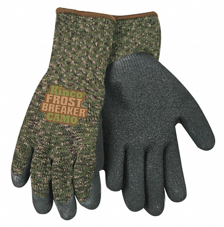 Coated Gloves, L, Camouflage, PR