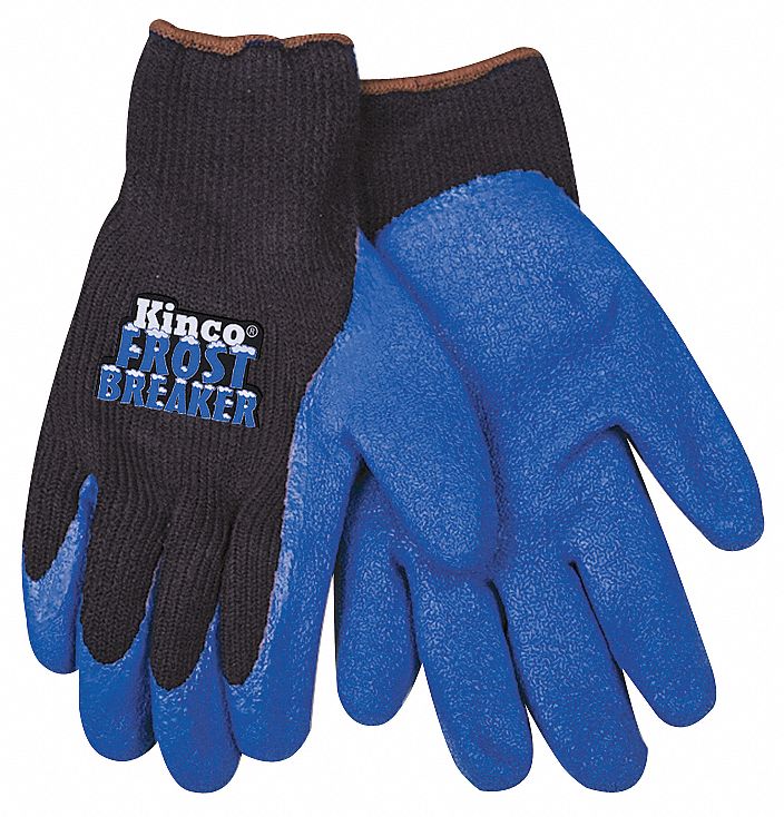 Coated Gloves, XL, Black/Blue, PR