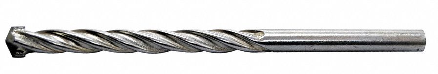 Masonry Bit, 1/8 In, 3 In L, Shank 1/8 In