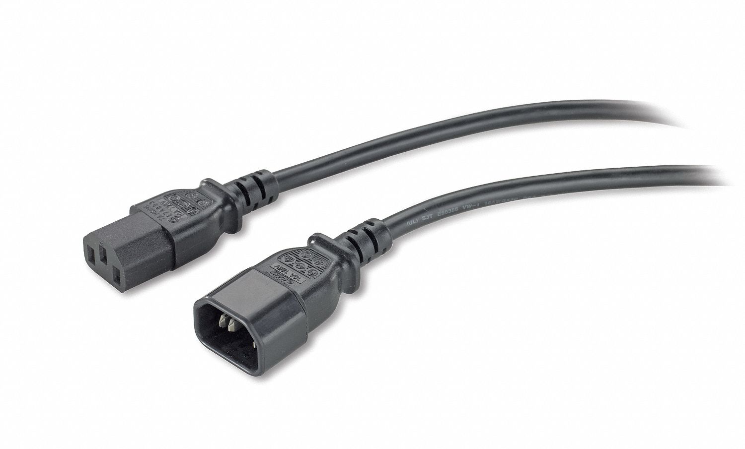 Power Cord, IEC C13 to IEC C14, 8.2Ft, 10A