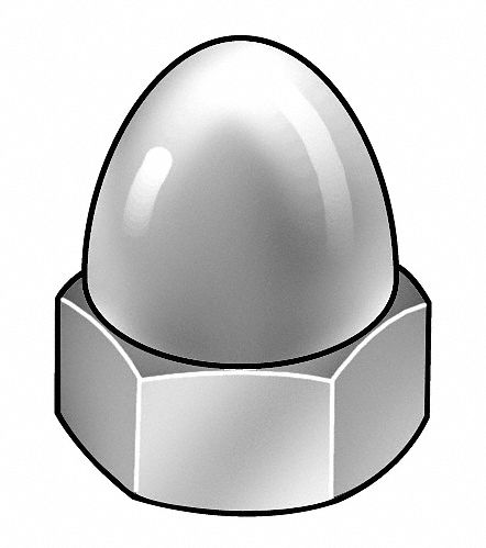 Acorn Nut, 1/4-20, Pk25