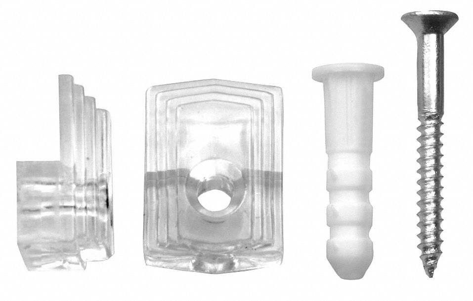 1/4 inch Plastic Mirror Clip pk 4