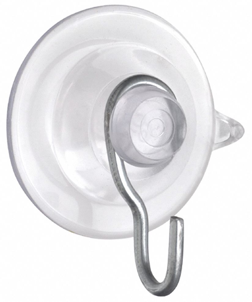 Hook Suction Cup Med Clear PK6