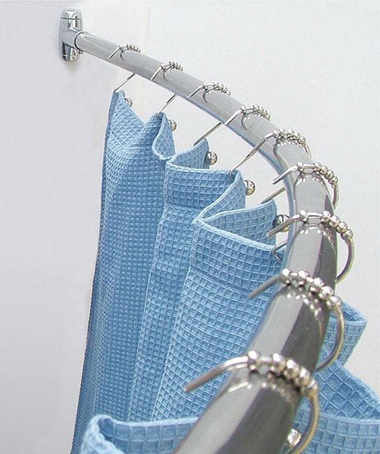 Shower Rod, Curved, 57-3/4In L, 6In Bow, PK6