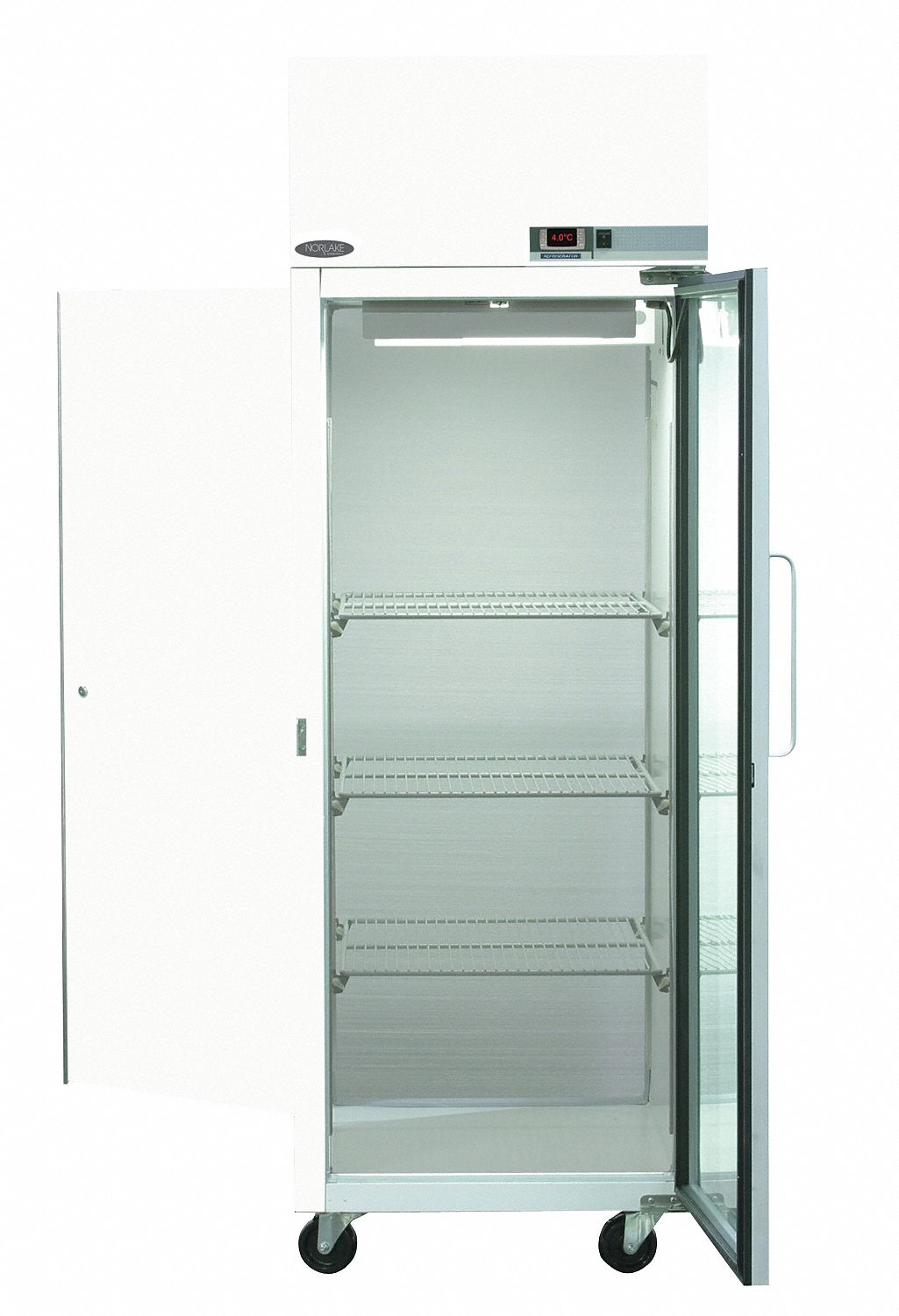 Refrigerator, Pass Thru, 25 CF, Glass/Solid