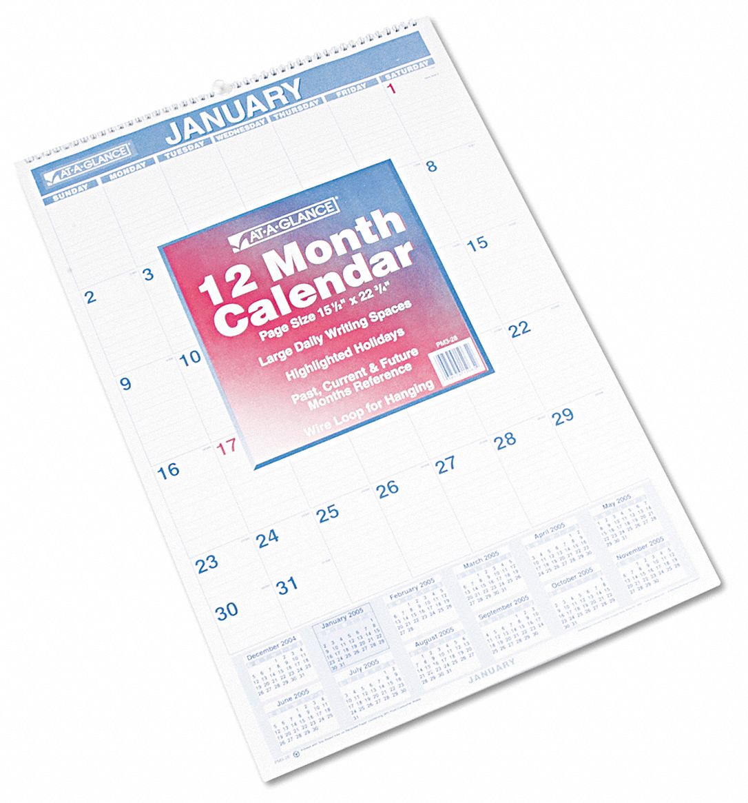 Wall Calendar, Monthly, 15-1/2 x 22-3/4 In