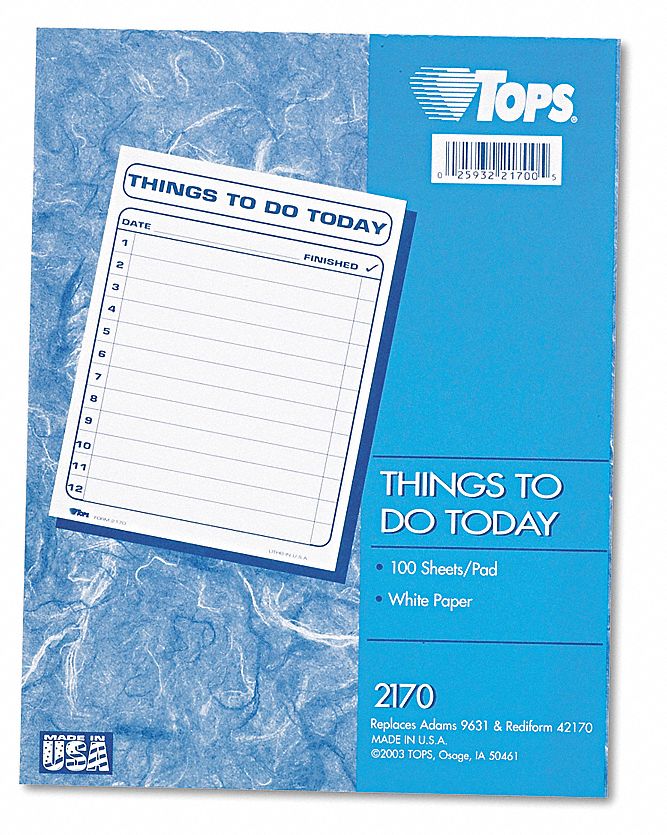 Daily Agenda Pad, 8-1/2 x 11