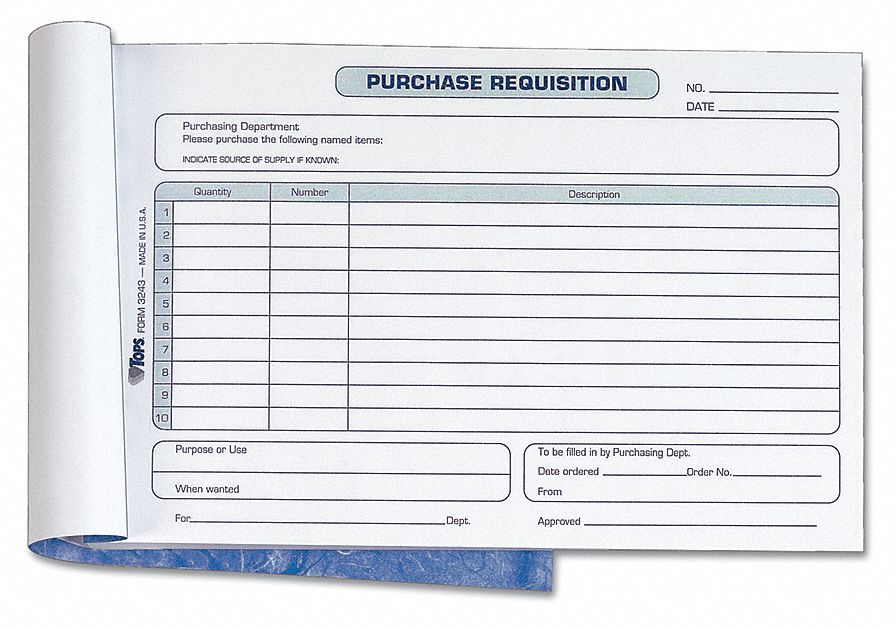 Purchse Requisition Pd, 5-1/2 x 8-1/2, PK2