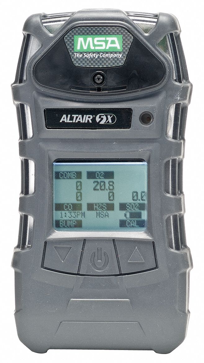 Multi-Gas Detector, 5 Gas, -4 to 122F, LCD