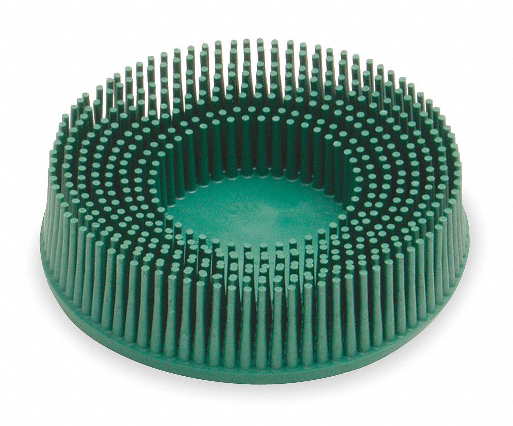 Tapered Bristle Disc, 3 In Dia, 50G