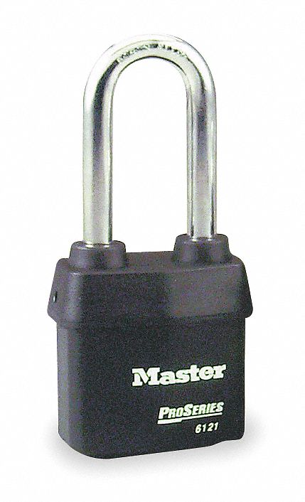 Keyed Padlock, H 2 1/2 In, Boron Alloy, KA
