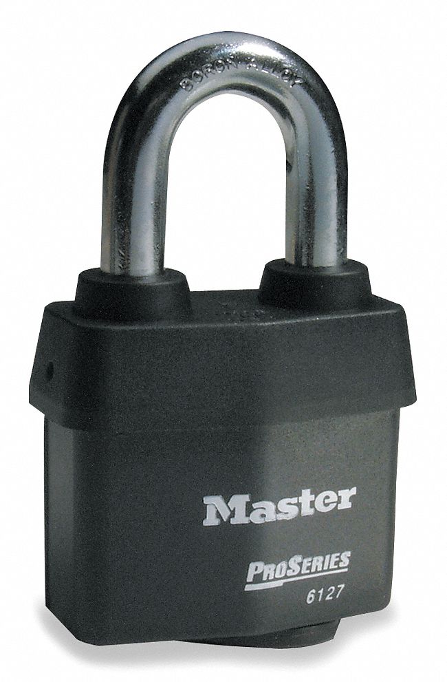 Covered Laminated Padlock, 2-5/8 In, Steel