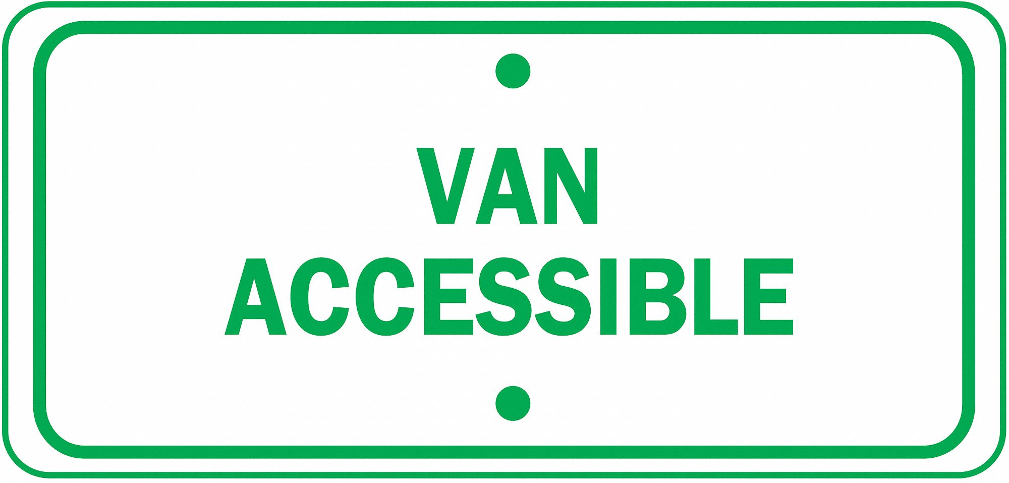 Parking Sign, 6 x 12In, GRN/WHT, Text, R7-8A