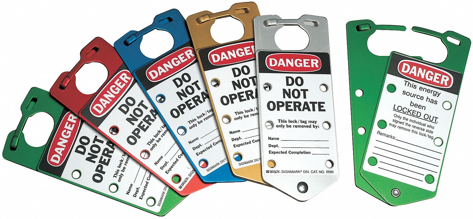 Labeled Lockout Hasp, Snap-On, 6 Lock, PK 5