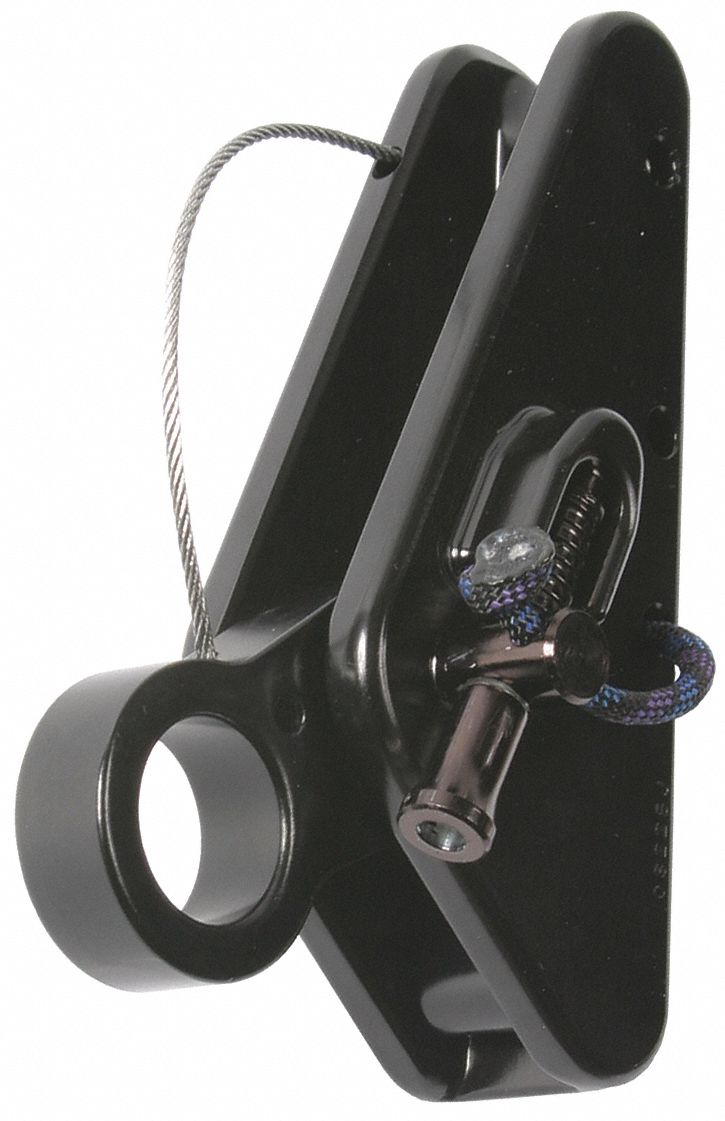 Rope Grab, Size 1/3 to 1/2 In., Aluminum