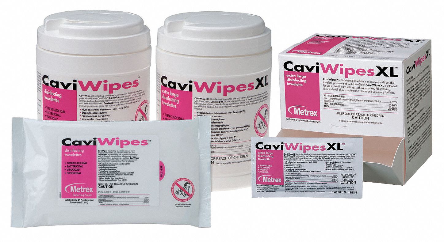 Disinfecting Wipes, Size 6 x 6-3/4 In.
