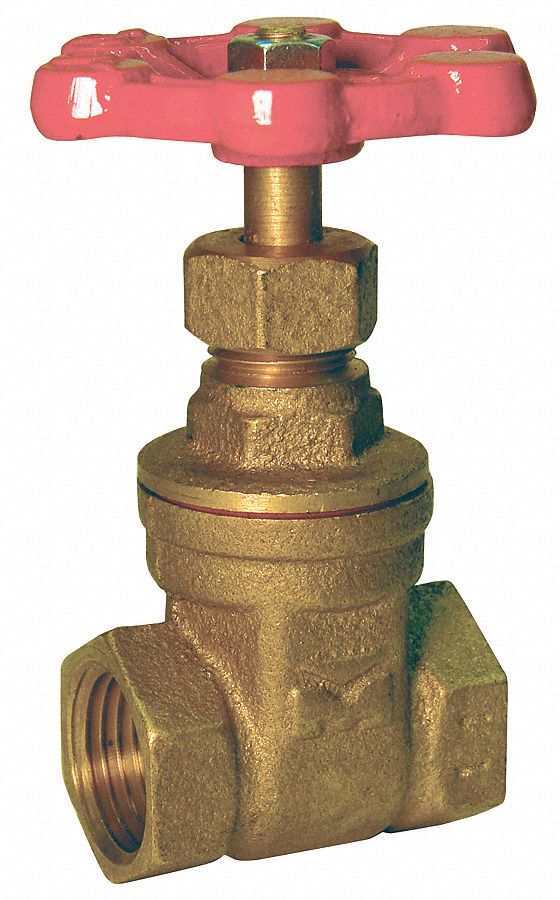 Gate Valve, Brass, 1-1/2In, FNPT, Non-Rising