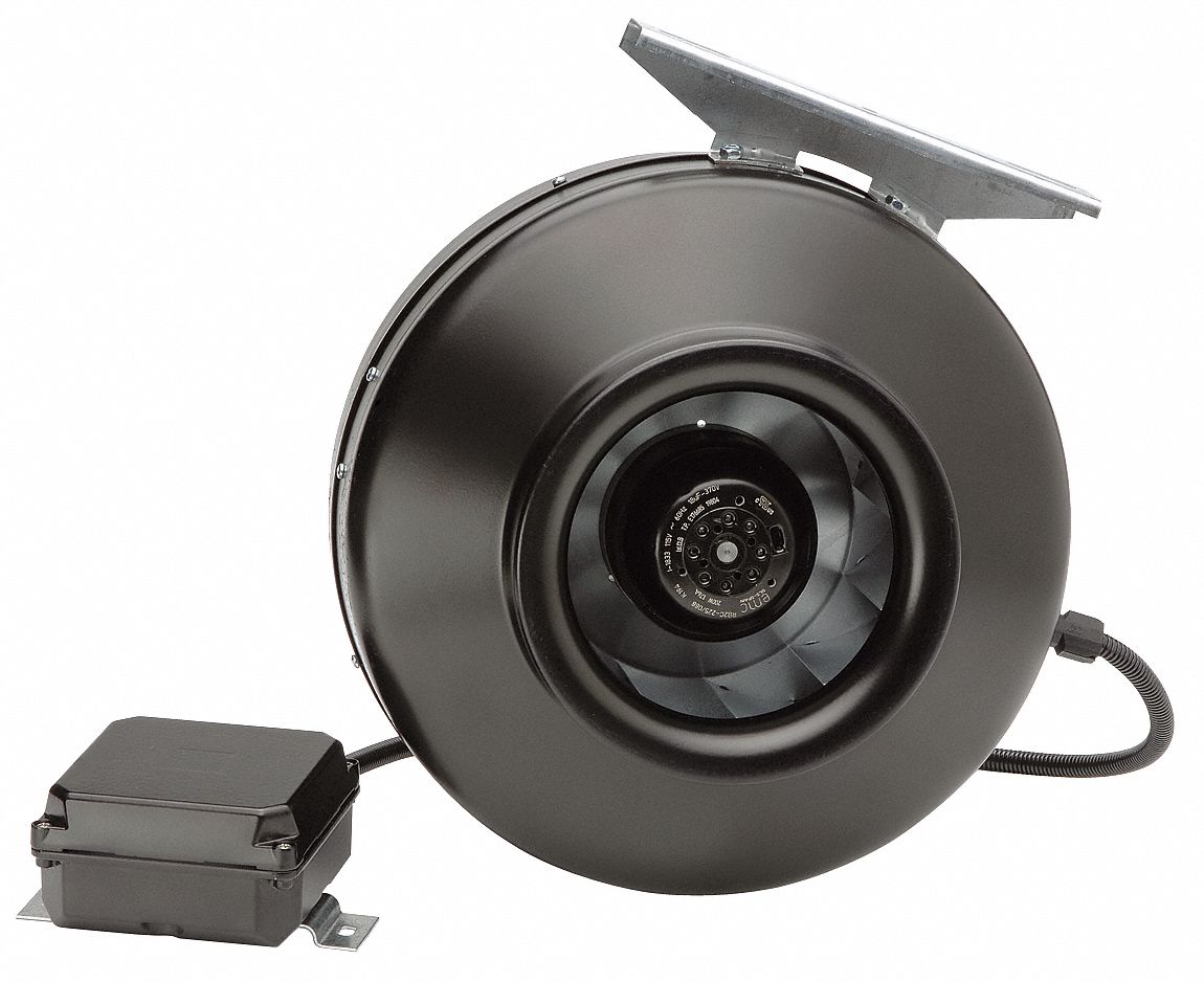 Inline Centrifugal Duct Fan, 7-5/8 In. H