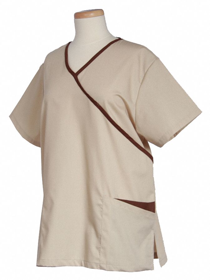 Women's Shirt, Tan/Chocolate, XL
