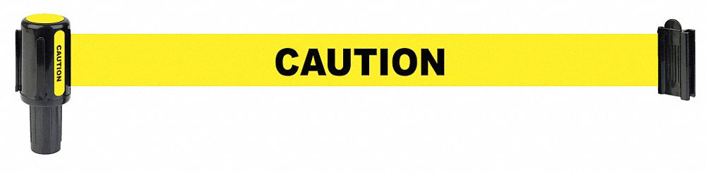 Yellow, Polyester Fabric, Caution, Banner