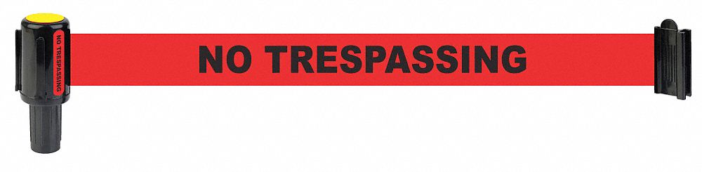 R, Poly Fabric, No Trespassing, Banner, 5pk