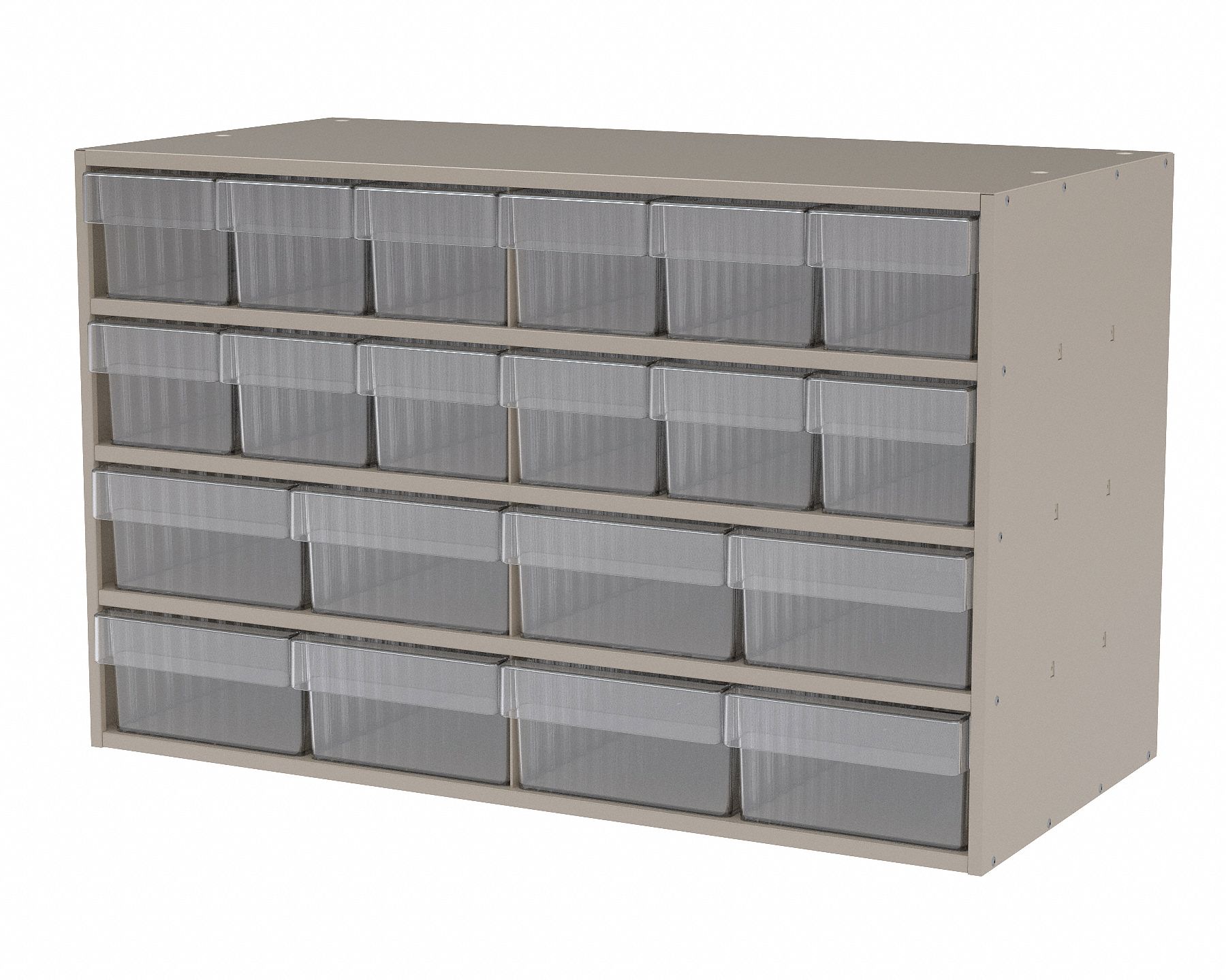 Cabinet, Stackable, 20 Clear Bin Drawers