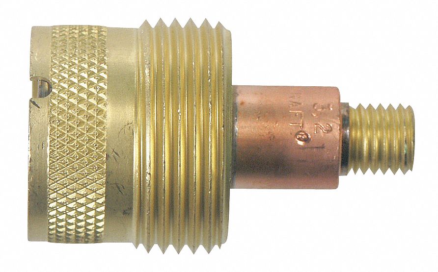Gas Lens Large, Copper/Brass, 1/8 In, Pk 2