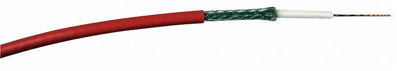 Coaxial Cable, RG59, 20AWG, Red, 1000Ft