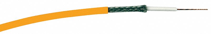 Coaxial Cable, RG59, 20AWG, Orange, 1000Ft