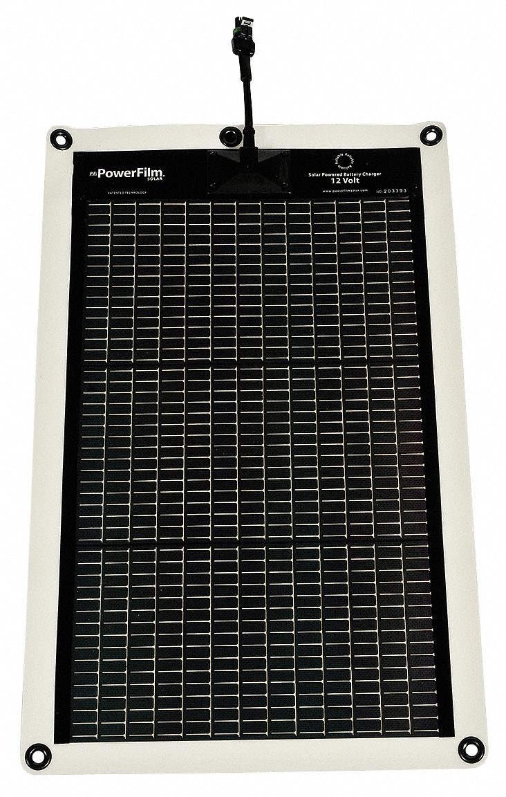 Solar Charger, 7W, 15.4V, 23 x 14.5 In.