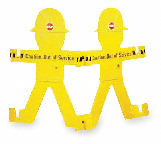 Barricade System, 41 In H, Yellow, PK2