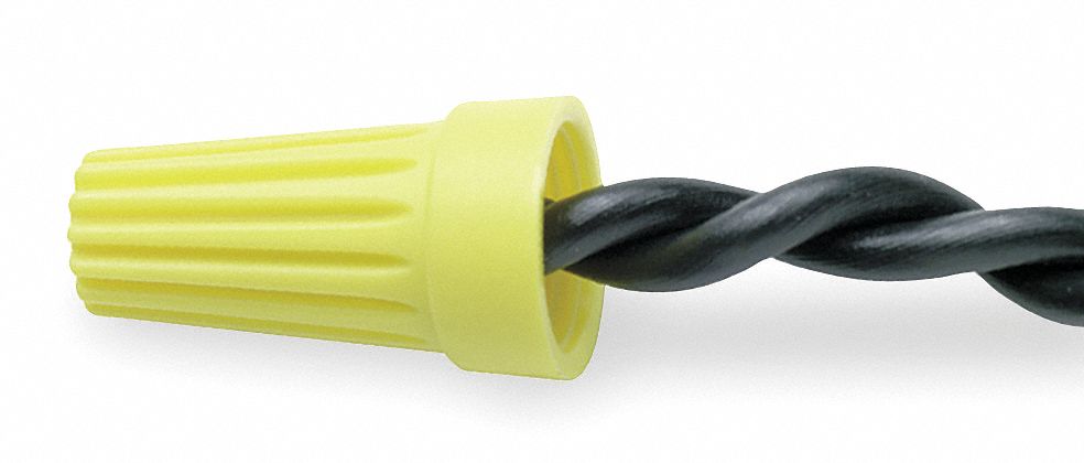 Wire Connector, Wiretwist, Yellow, PK 100