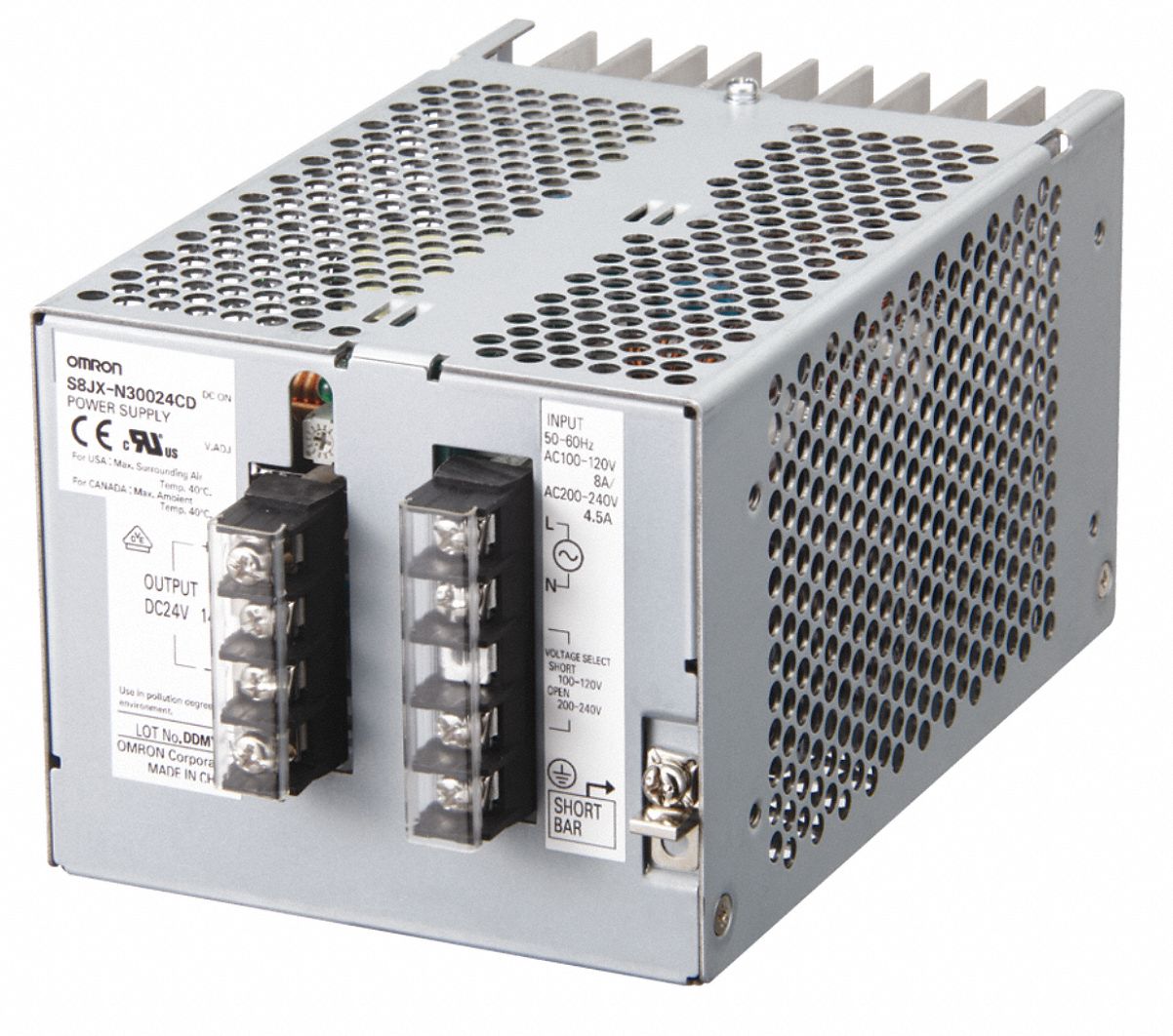 Power Supply, 300W, 24V, 14A, DIN, Covered