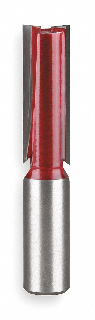 Straight Router Bit, 1/2 Dia In, 1 Cut D