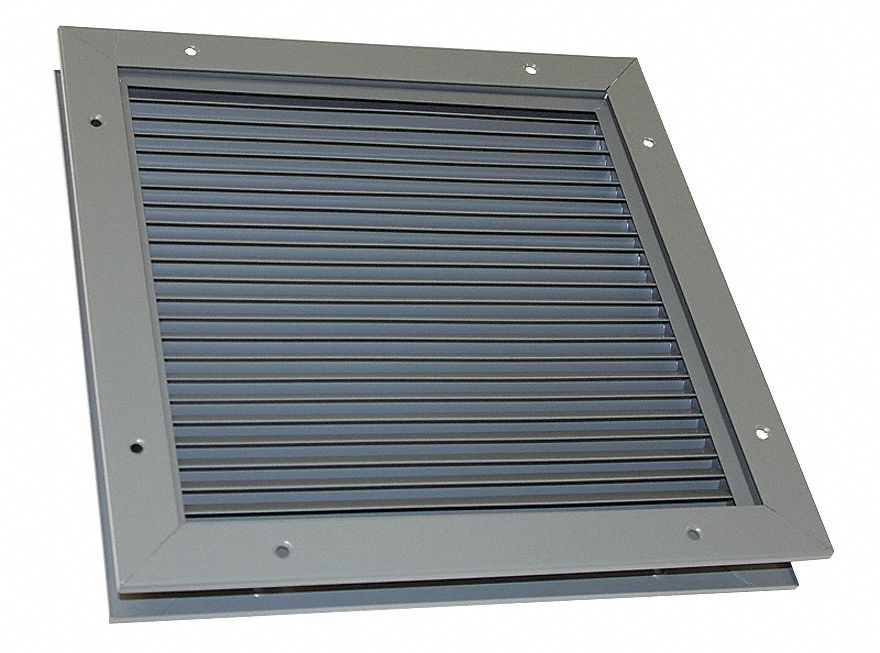 Door Louver, 10-1/8 H, 10-1/4 W, Steel
