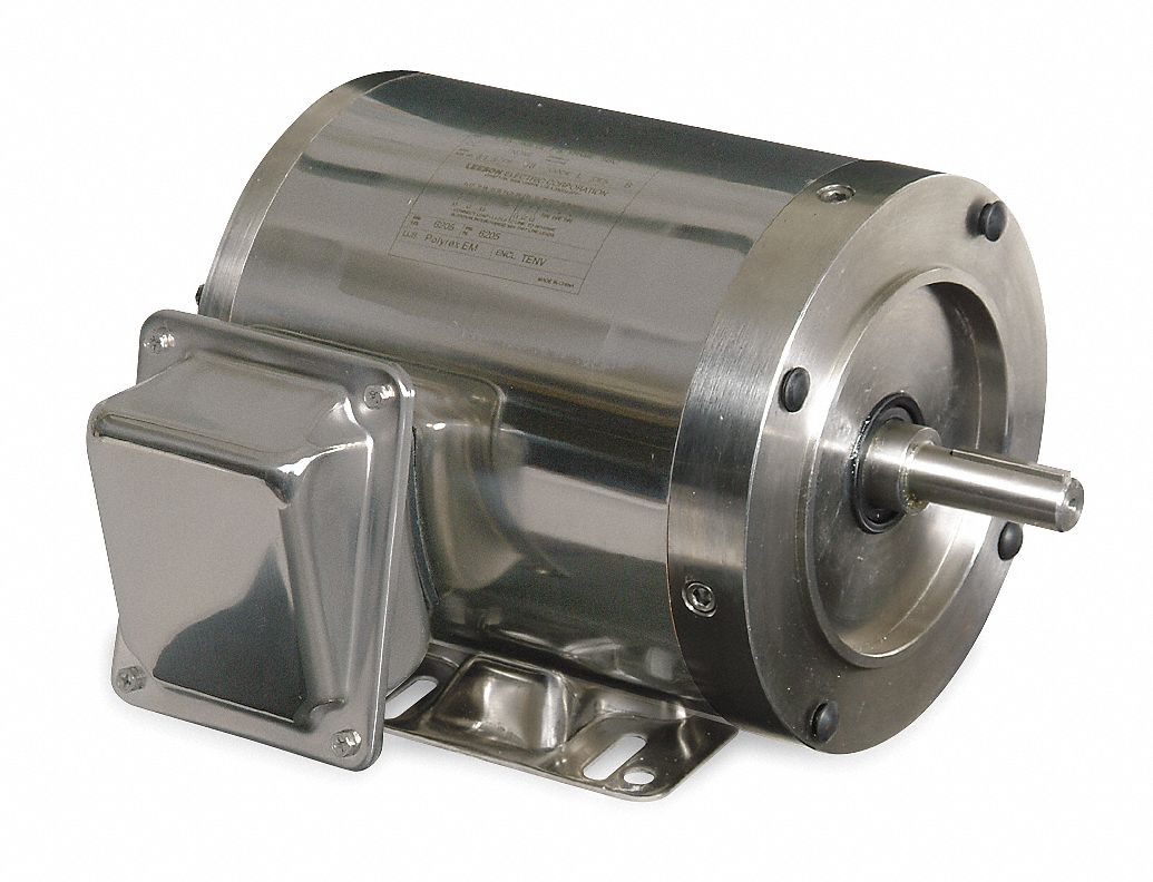 Washdown Motor, 3 Ph, TENV, 1 HP, 1740 rpm