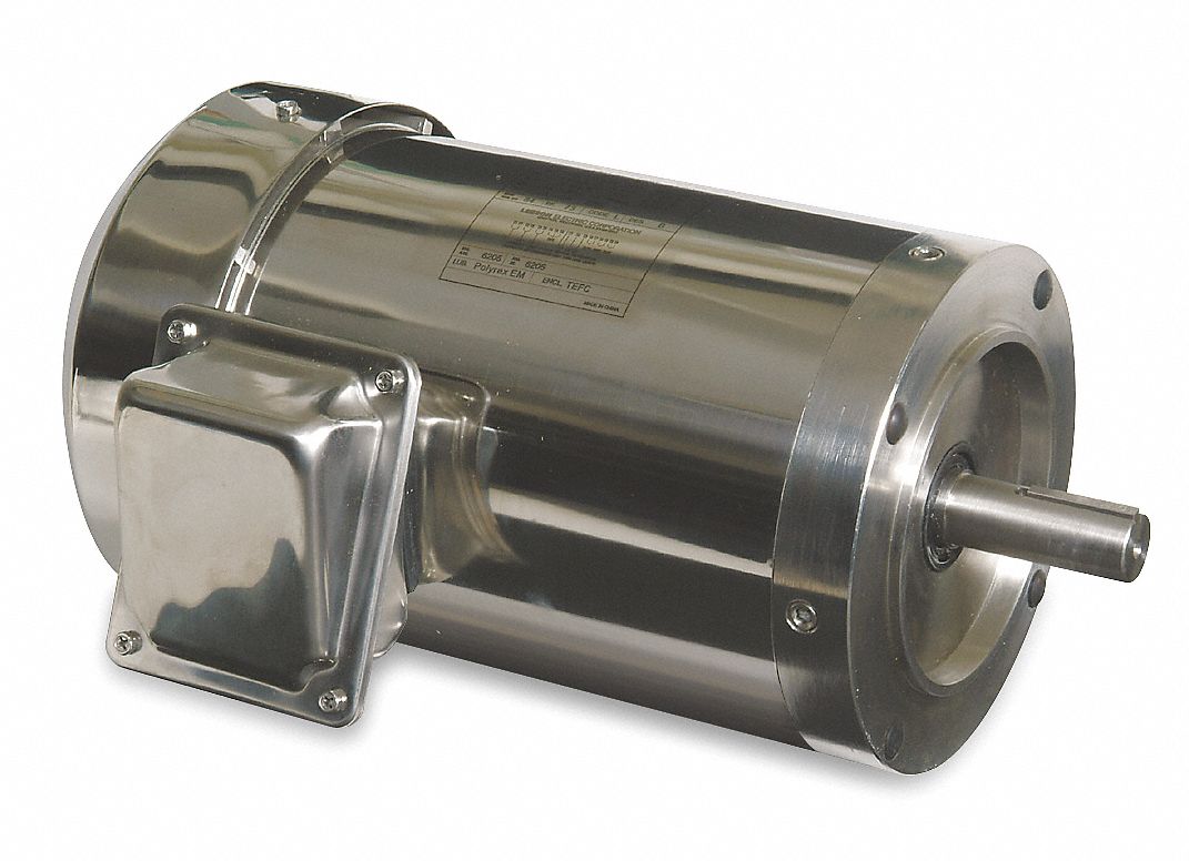 Washdown Motor, 3 Ph, TEFC, 2 HP, 1750 rpm