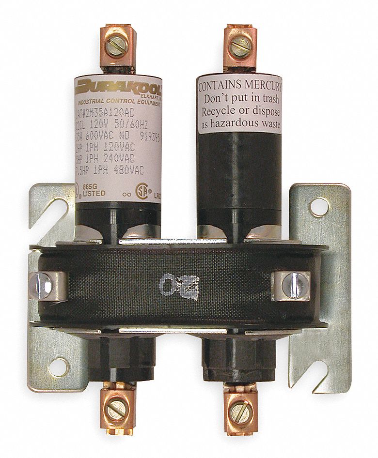Mercury Contactor, 2P, 60A Res, 208/240VAC