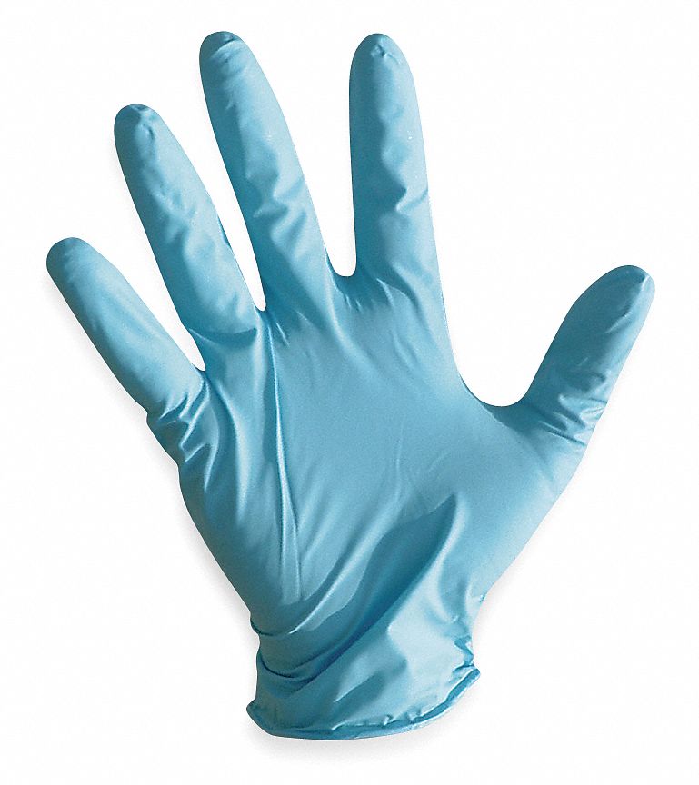 Disposable Gloves, Nitrile, S, Blue, PK100