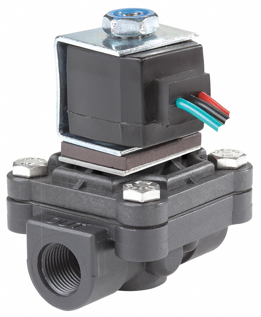 Solenoid Valve, 2 Way, NC, 1/2 In Pipe