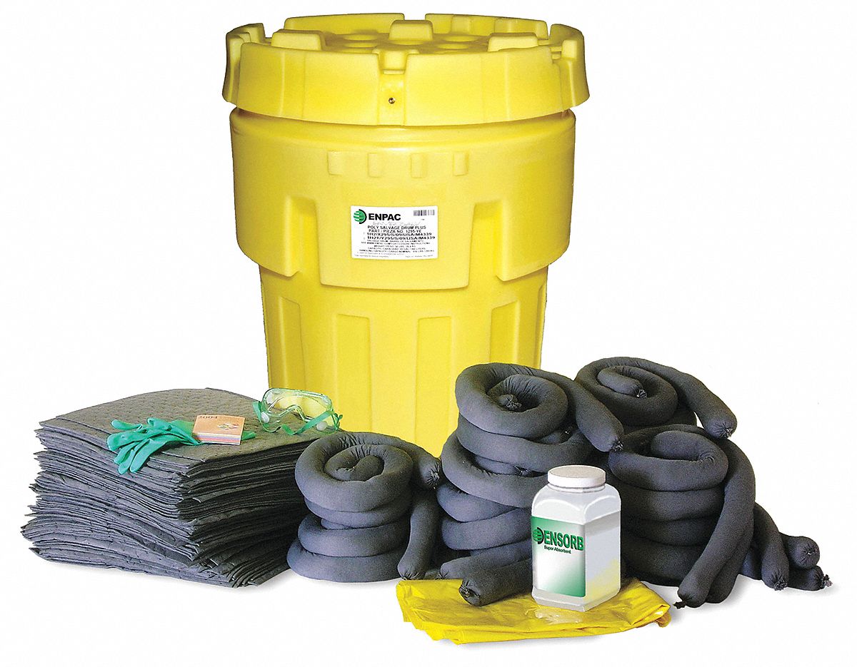 Spill Kit, Can, 62 gal., Oil Only