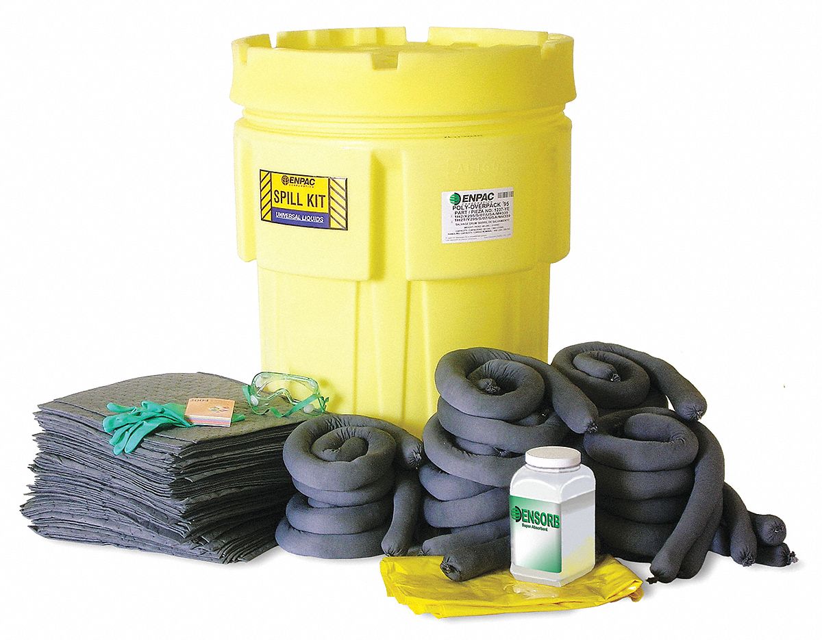 Spill Kit, Can, 62 gal., HazMat