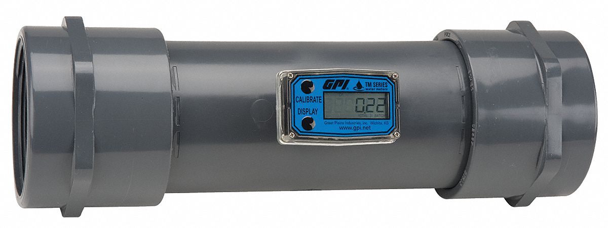 Flowmeter, Turbine, PVC, 4 In, FNPT