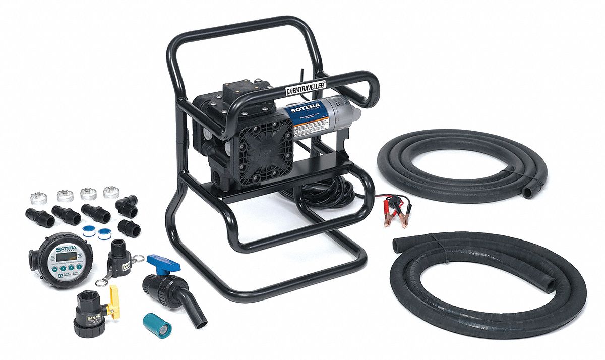 Drum Pump, Diaphragm, 1/4 HP, 12VDC
