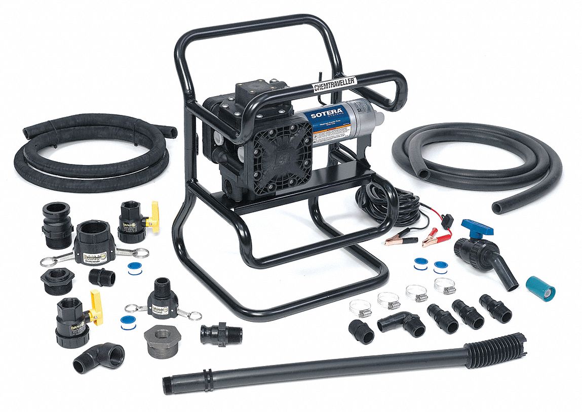 Electric Drum Pump, Diaphragm, 1/4 HP