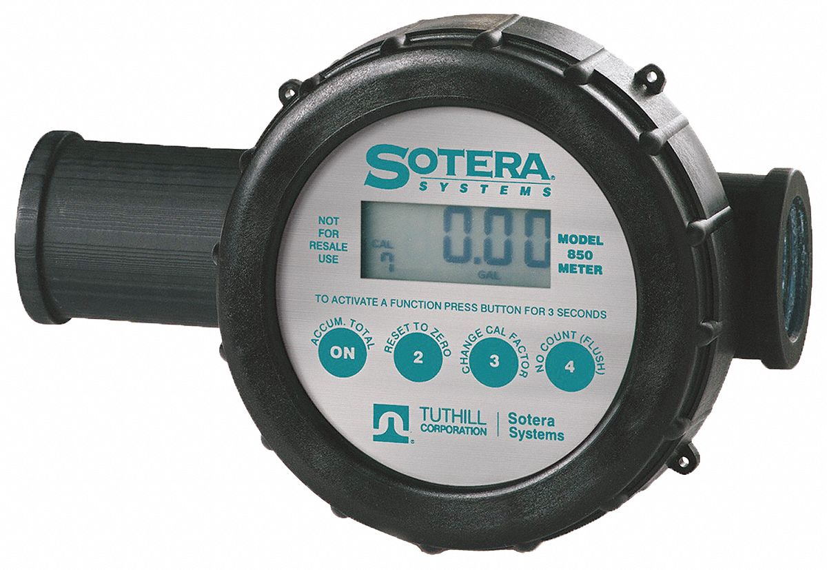 Flowmeter, Digital, 1 In, W/ Air Eliminator
