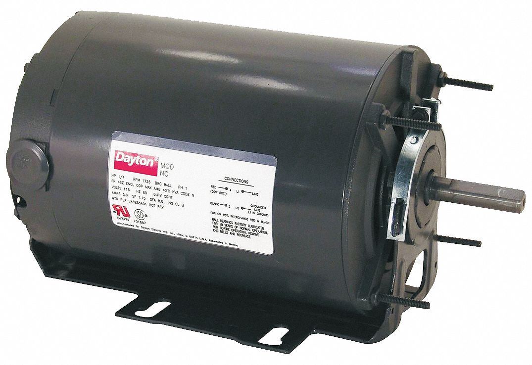 GP Mtr, Split Ph, ODP, 1/4 HP, 1725 rpm, 48