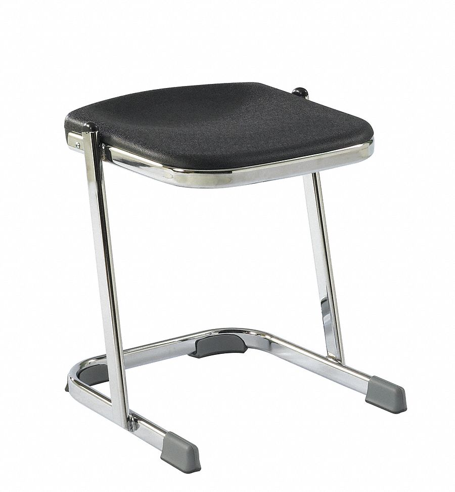 Square Stool, Black, 18