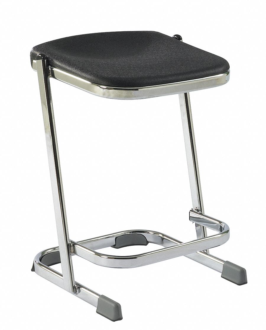 Square Stool, Black, 22